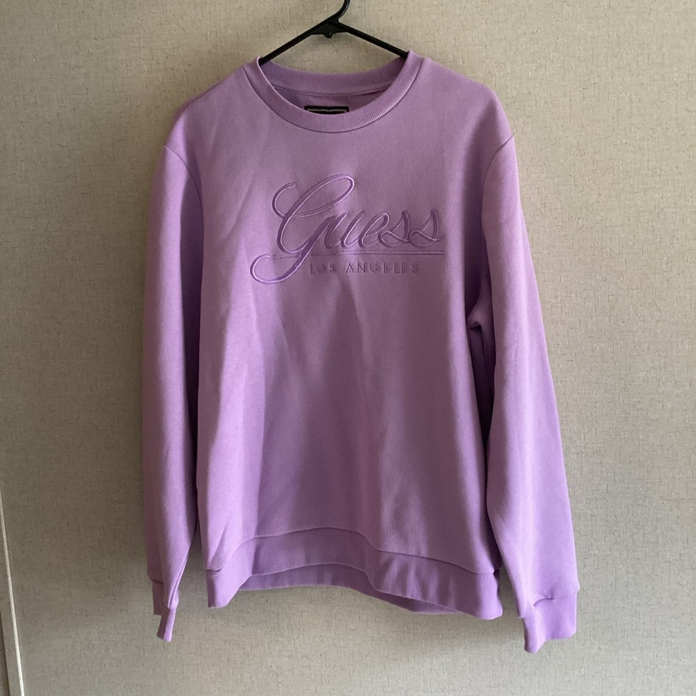 Guess Women's Lavender Crew Neck Sweater